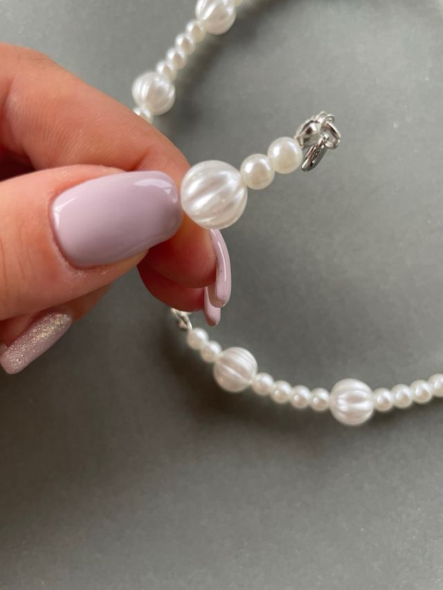 Collana perle bianche