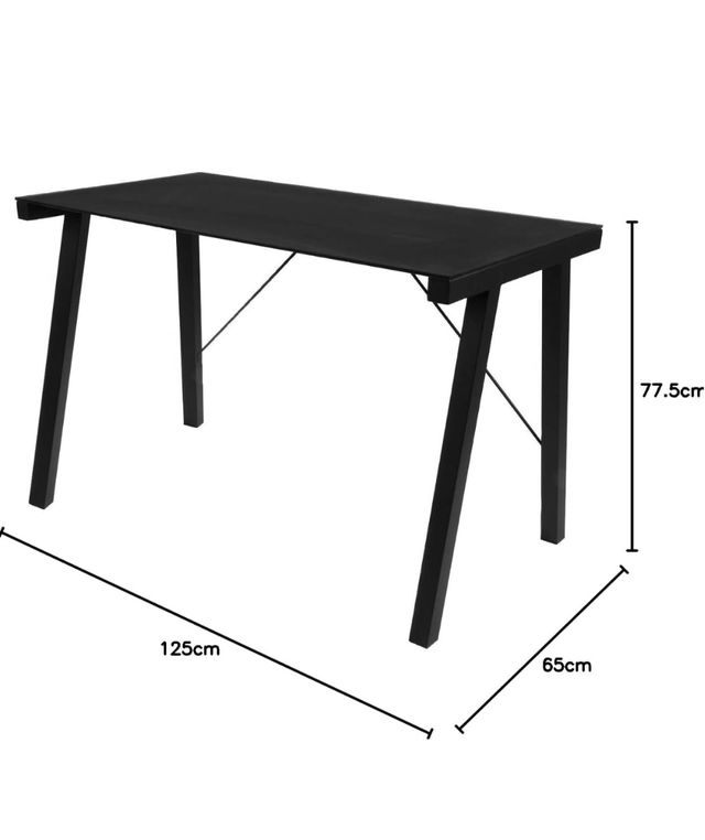 Mesa de escritorio de cristal
