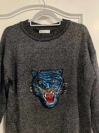Jersey tigre lentejuelas By Clara Paris talla L