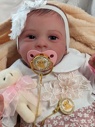 Reborn ojos azul de cristal realizada con genesis