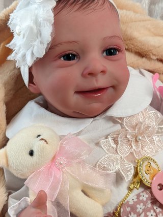 Reborn ojos azul de cristal realizada con genesis