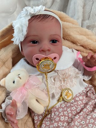 Reborn ojos azul de cristal realizada con genesis