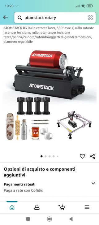 Incisore laser +rotary