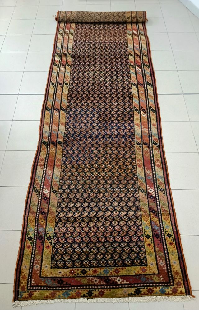 Tappeto persiano antico Malayer 398x100