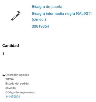 Bisagras nevera Bosch combi