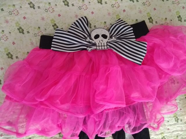 Falda+panties calavera 5-6A