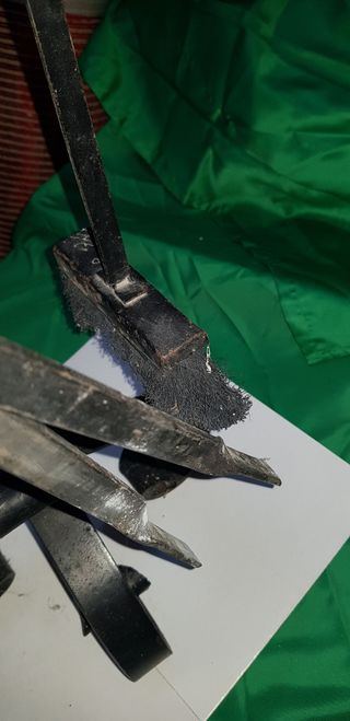 Juego de herramientas de chimenea forja