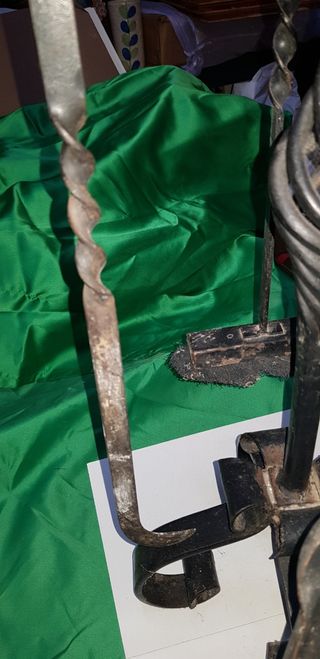 Juego de herramientas de chimenea forja