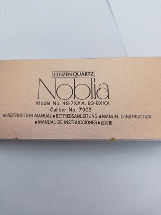 Istruzioni Citizen Noblia e Permabright 