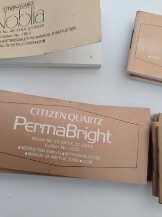 Istruzioni Citizen Noblia e Permabright 