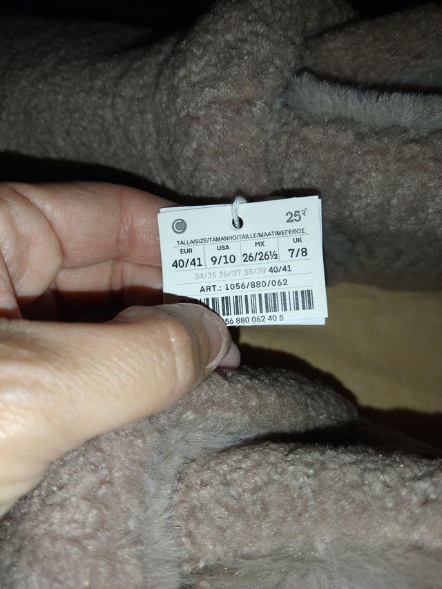 Zapatillas estar por casa calentitas 40