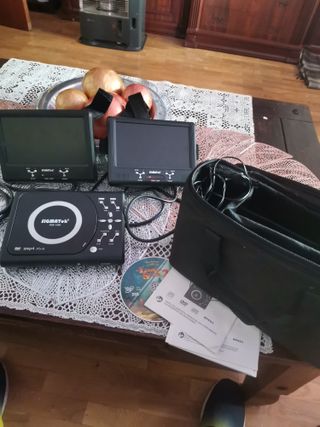 Dvd portátil para coche con doble pantalla
