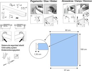 Estor Enrollable blanco 60x180cm