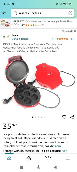 Maquina para cupcakes