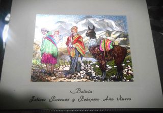Cartolina Augurale Boliviana (originale) Unica