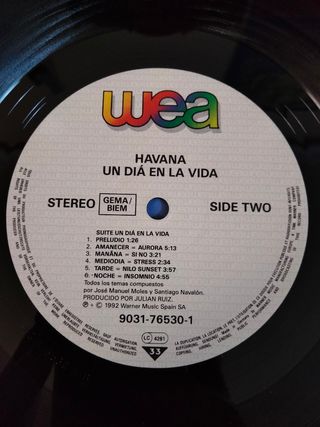ELECTRO 1992 Havana Tech Synth-pop vinilo como nue