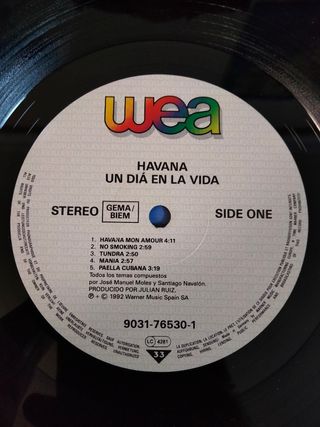 ELECTRO 1992 Havana Tech Synth-pop vinilo como nue