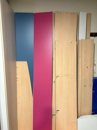 Litera con estabteria reversible