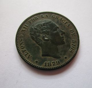 ALFONSO XII . DIEZ CENTIMOS DE  BARCELONA .DE LUJO