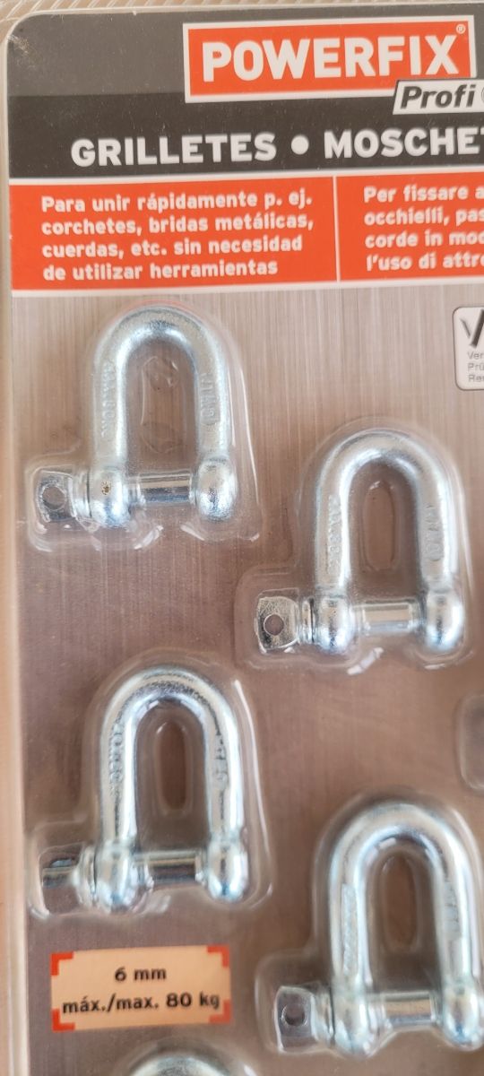 Grilletes o mosqueteros. 9 unidades