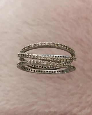 Anillo de plata y circonitas Croisee Agatha Paris