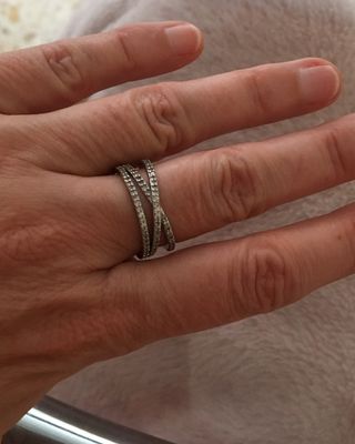 Anillo de plata y circonitas Croisee Agatha Paris