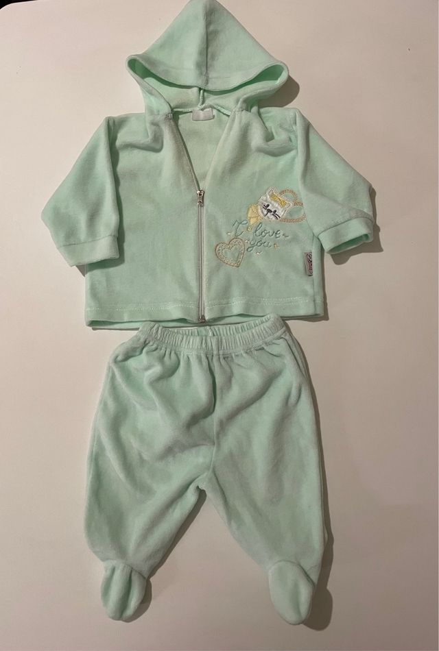 Felpa con cappuccio e ghette neonato