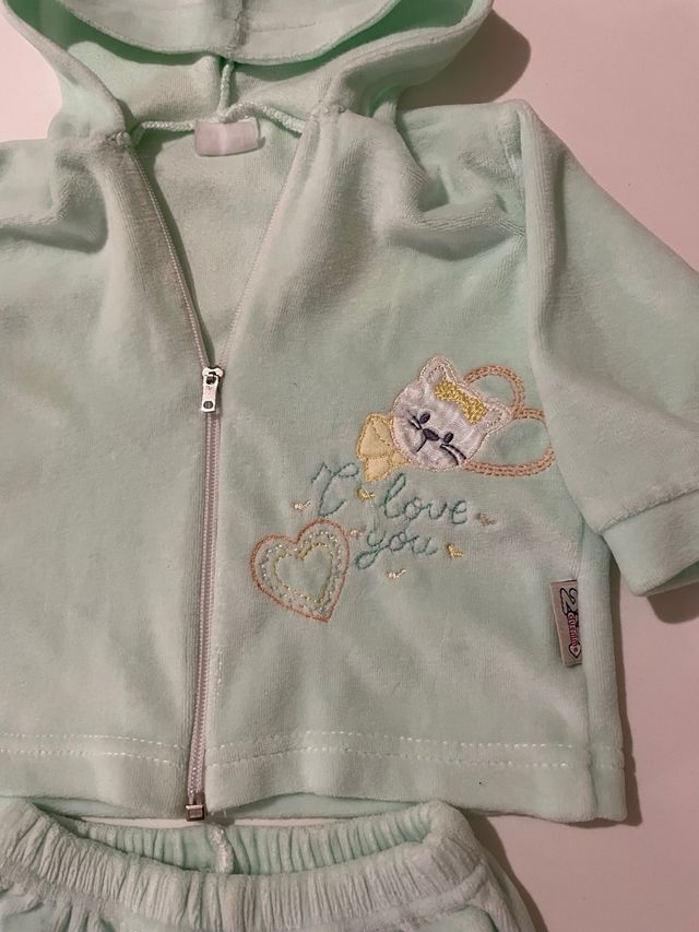 Felpa con cappuccio e ghette neonato