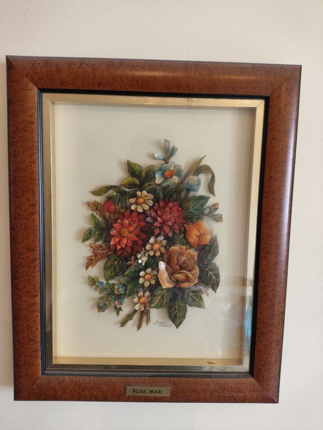 Cuadro Elena Olivera con su marco