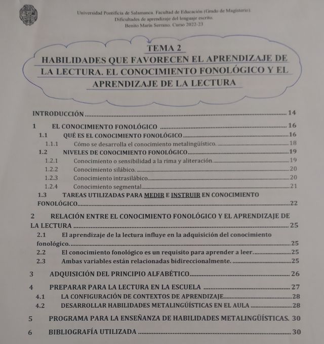 APUNTES: DIF. DEL LENGUAJE ESCRITO