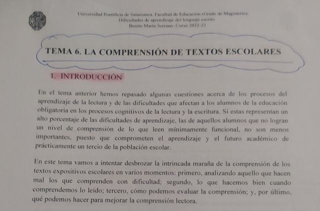 APUNTES: DIF. DEL LENGUAJE ESCRITO