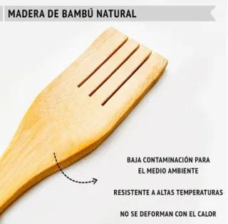 🔻➖60%🔻 Utensilios de Cocina 3 Piezas BAMBÚ