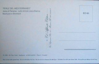 Cartolina -Perle del Mediterraneo - Panarea 1998