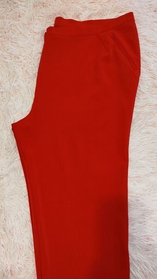 Pantalon rojo talla 52-54 Mujer talla grande