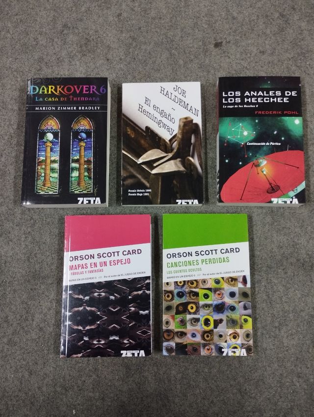 Lote cinco libros Zeta Ficción
