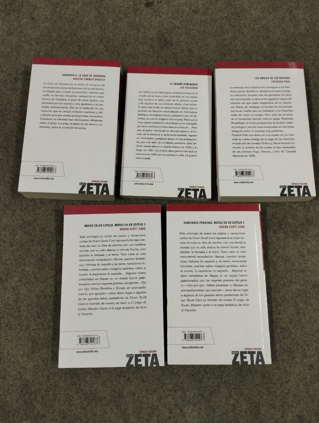 Lote cinco libros Zeta Ficción