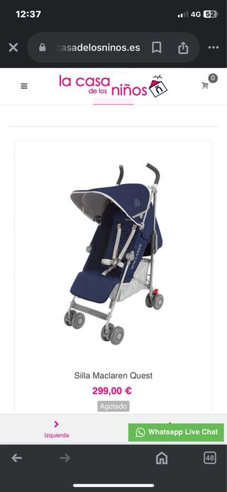 silla niños Maclaren Quest (negociable)