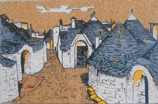 CARTOLINA ALBEROBELLO IN SUGHERO