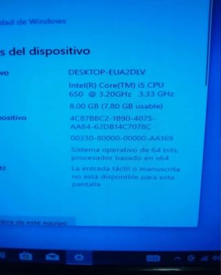 ordenador hp I5 ssd