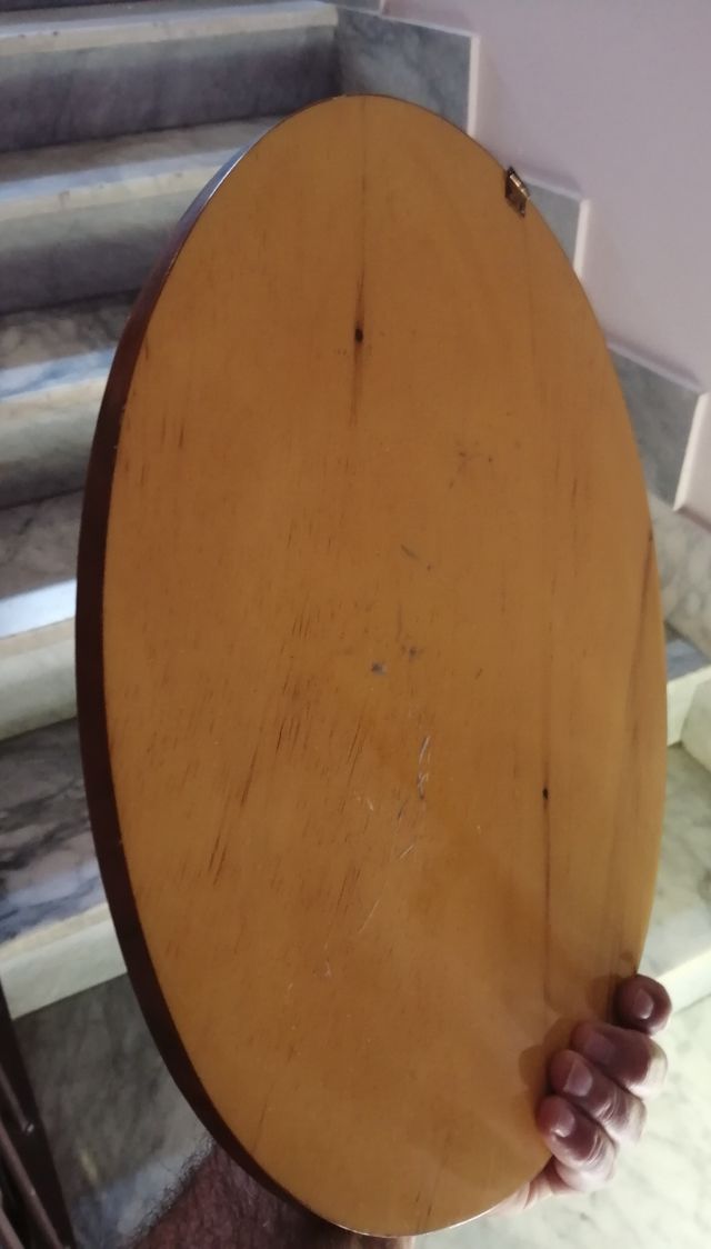 Cuadro en madera vintage virgen Pompeya