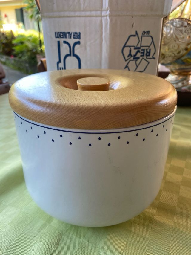 contenitore Biscottiera in ceramica vintage