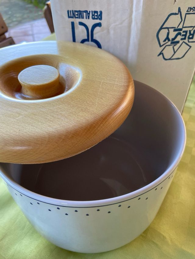 contenitore Biscottiera in ceramica vintage