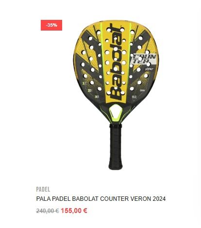 LIQUIDACIÓN PALAS BABOLAT