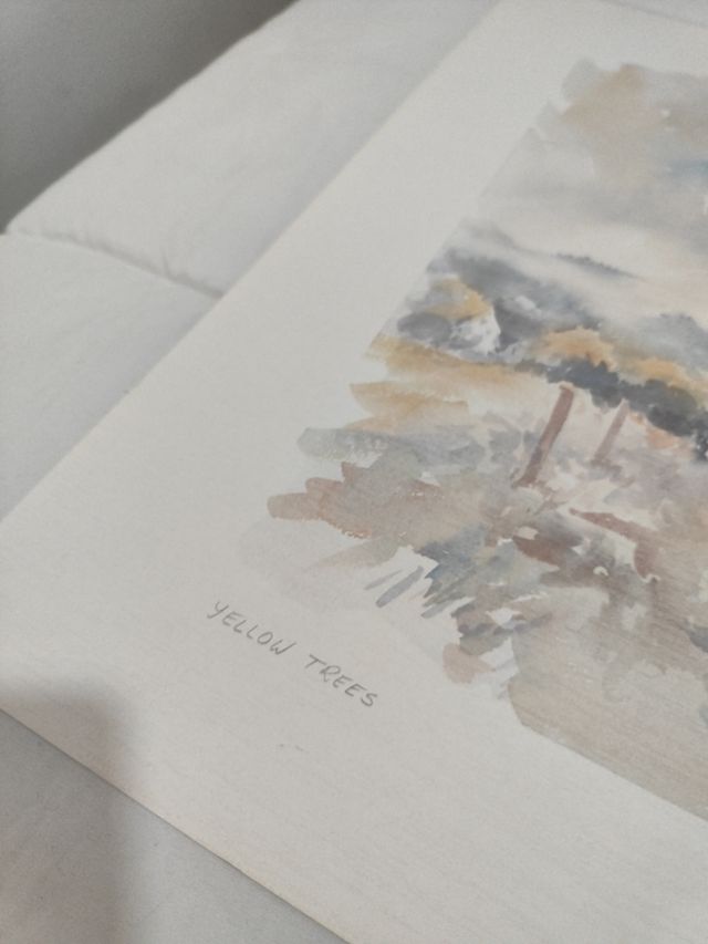 Litografía paisaje, juego de dos