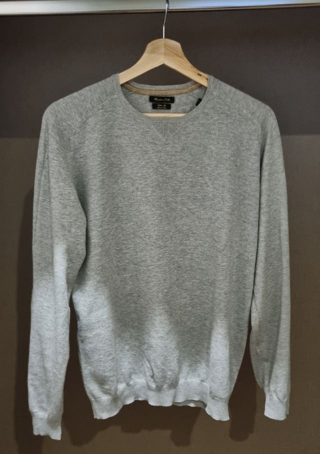 Jersey gris Massimo Dutti cuello redondo