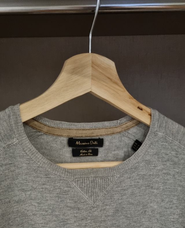 Jersey gris Massimo Dutti cuello redondo