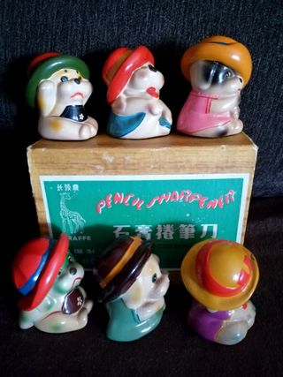 Sacapuntas cerámica antiguos