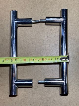 2 manetas puestas cromadas