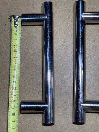 2 manetas puestas cromadas