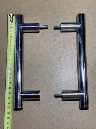 2 manetas puestas cromadas